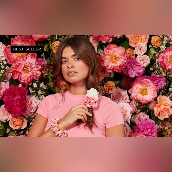 TWO Slip Petal Large Scrunchies - Picture 1 of 3